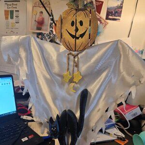 Halloween Wood Pumpkin/ghost